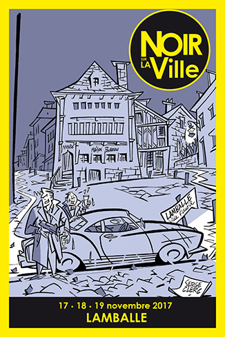 Carte postale du salon Noir sur la ville 2015